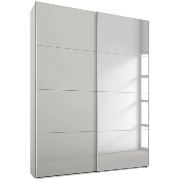 Stuttgart Soft Grey/Alpine White 136cm Wide Sliding Door Wardrobe - image 1