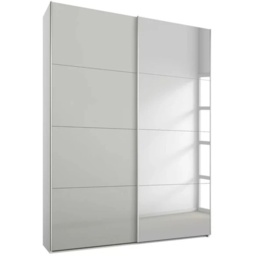 Stuttgart Soft Grey/Alpine White 136cm Wide Sliding Door Wardrobe - thumbnail 1