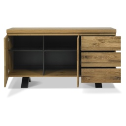 Winnipeg Rustic Oak Wide Sideboard - thumbnail 4