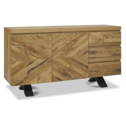 Winnipeg Rustic Oak Wide Sideboard - thumbnail 3