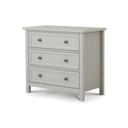 Julian Bowen Maine 3 Drawer Wide Chest - Surf White - thumbnail 2