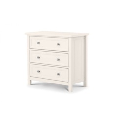 Julian Bowen Maine 3 Drawer Wide Chest - Surf White - thumbnail 1