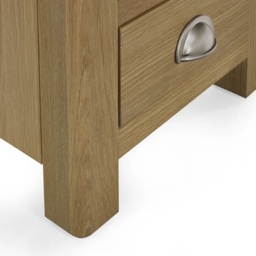 Julian Bowen Memphis 3 Drawer Bedside - Limed Oak - thumbnail 5