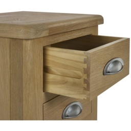 Julian Bowen Memphis 3 Drawer Bedside - Limed Oak - thumbnail 7