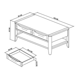 Jasper Oak Rectangular Coffee Table - thumbnail 5