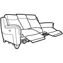 Parker Knoll Manhattan 25 3 Seater Power Recliner Sofa Modular - Fabric Grade C - Double Power - Without Heated Seats - thumbnail 5