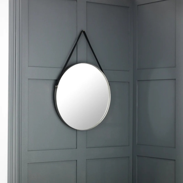 Julian Bowen Opera Round Mirror - Pewter - image 1
