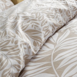Catherine Lansfield Sorrel Leaf Duvet Set - Natural - Single - thumbnail 4