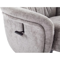 Houston Fabric Swivel Recliner and Stool Set - Cloud - thumbnail 6