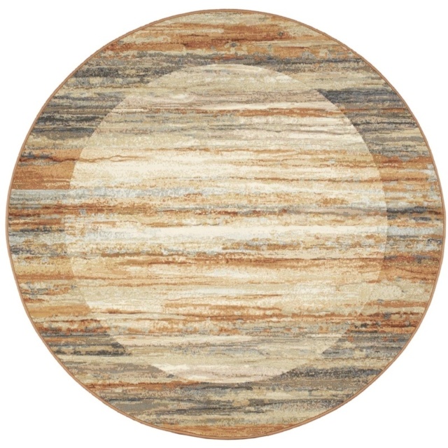 Mastercraft 063-0138/9248 Galleria Round Rug - Brown Multi - 200cm Circle