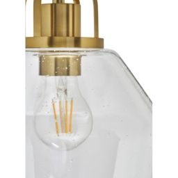 BHS Saskia Bubble Glass 1 Light Pendant - Warm Satin Brass - thumbnail 2