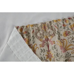 Sundour Kyoto Lined Pencil Pleat Curtains - Natural - 66 x 90 - thumbnail 4