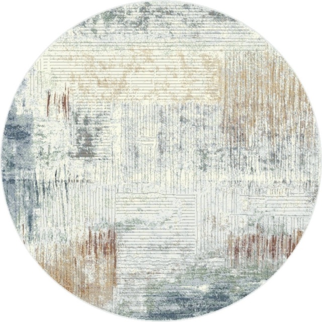 Mastercraft 063-0393/6656 Galleria Round Rug - Blue/Beige - 240cm Circle - image 1
