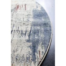 Mastercraft 063-0393/6656 Galleria Round Rug - Blue/Beige - 240cm Circle - thumbnail 2