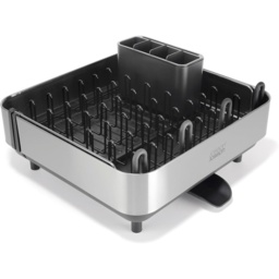 Joseph Joseph Extend Steel Plus Dish Drainer With Wine Glass Rack - Black - thumbnail 2
