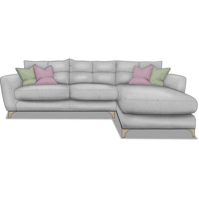 Cassie 3 Seater Chaise Sofa in Fabric - LHF - Fabric Grade A - image 1