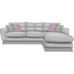 Cassie 3 Seater Chaise Sofa in Fabric - LHF - Fabric Grade A - thumbnail 1