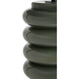 BHS Rahya Ribbed Glass Table Lamp - Green - thumbnail 2