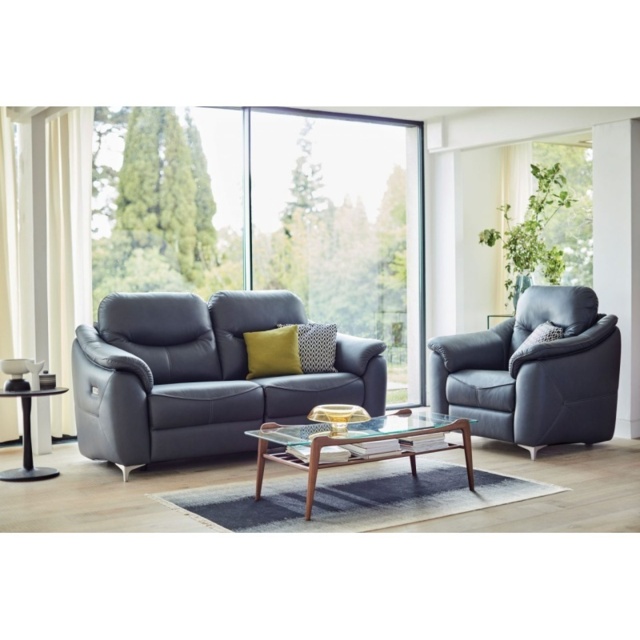 G Plan Jackson 2 Seater Recliner Sofa - Leather Grade H - Manual Double - image 1