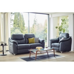 G Plan Jackson 2 Seater Recliner Sofa - Leather Grade H - Manual Double - thumbnail 1