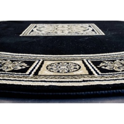 Mastercraft 057-0801/3233 Da Vinci Round Rug - Black/Gold - 200cm Circle - thumbnail 5
