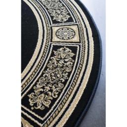 Mastercraft 057-0801/3233 Da Vinci Round Rug - Black/Gold - 200cm Circle - thumbnail 4