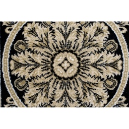 Mastercraft 057-0801/3233 Da Vinci Round Rug - Black/Gold - 200cm Circle - thumbnail 2