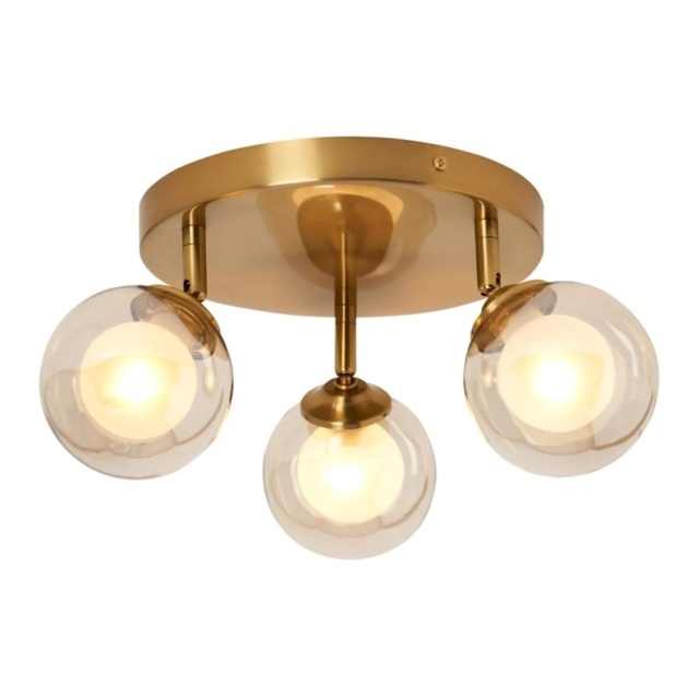 BHS Vanity 3 Light Spotlight Plate - Satin Brass - image 1