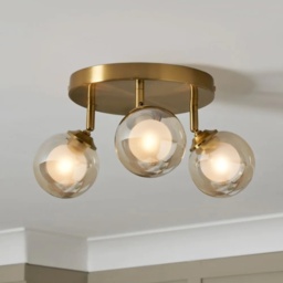 BHS Vanity 3 Light Spotlight Plate - Satin Brass - thumbnail 2