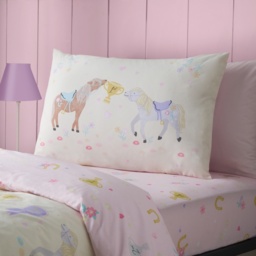 Catherine Lansfield Happy Horses Duvet Set - Cream - Double - thumbnail 2