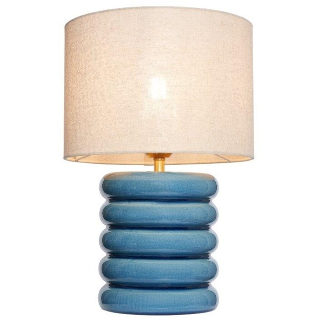 BHS Florence Flump Table Lamp - Blue - image 1