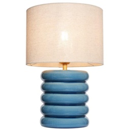 BHS Florence Flump Table Lamp - Blue - thumbnail 1