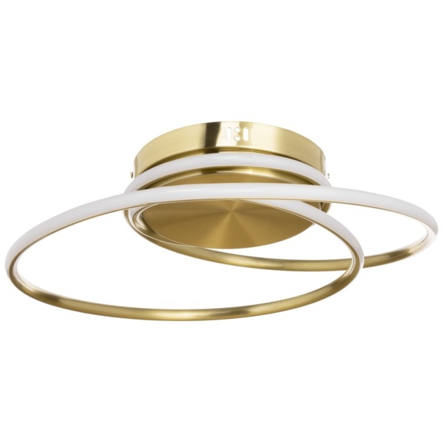 BHS Pei Rings LED Flush Ceiling Light - Satin Brass - image 1