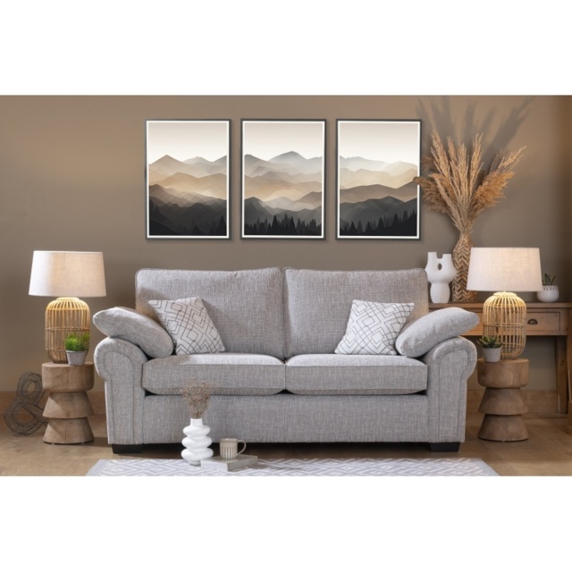 Ava 3 Seater Standard Back Fabric Sofa - Fabric Grade SE