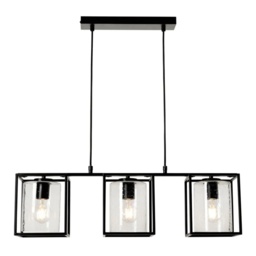 BHS Hardy Cage 3 Light Diner - Matte Black