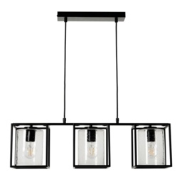 BHS Hardy Cage 3 Light Diner - Matte Black - thumbnail 2