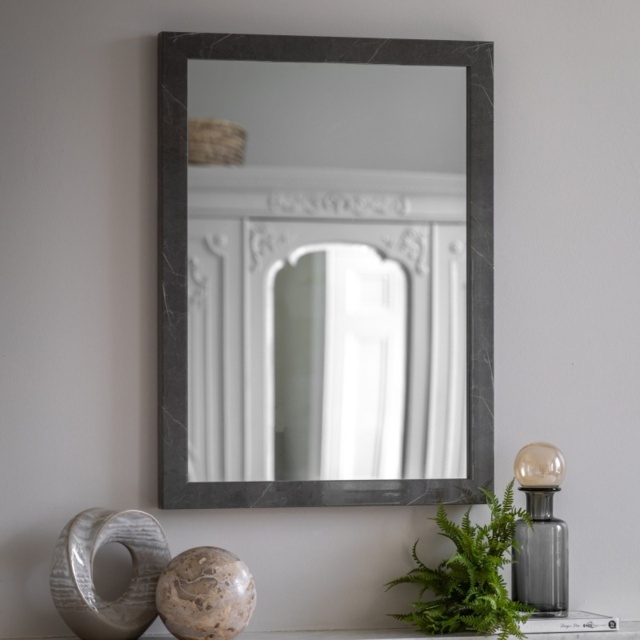 Gallery Direct Romano Rectangle Mirror 57x77cm - Marbled Grey - image 1