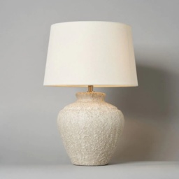 BHS Flora Stone Effect Table Lamp - Natural - thumbnail 2