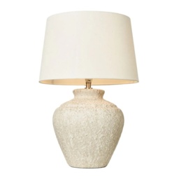 BHS Flora Stone Effect Table Lamp - Natural