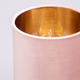 BHS Velvet Table Lamp - Pink/Brass - thumbnail 3