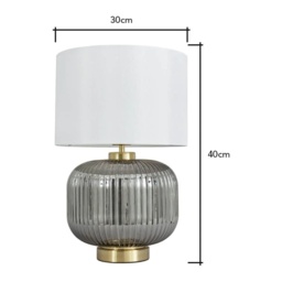 BHS Lyna Table Lamp - Satin Brass - thumbnail 2