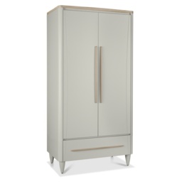 Delta Scandi Oak and Soft Grey Double Wardrobe - thumbnail 4