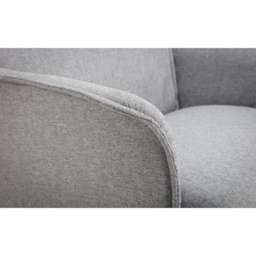 Julian Bowen Aria Recliner and Stool With Chrome Base - Grey Linen - thumbnail 6