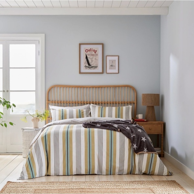 Helena Springfield Huntington Stripe Duvet Set - Amber - Double - image 1