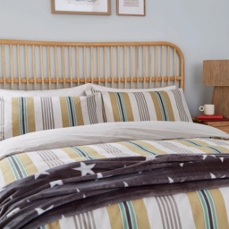 Helena Springfield Huntington Stripe Duvet Set - Amber - Double - thumbnail 2
