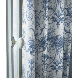 Laura Ashley Tuileries Pencil Pleat Curtains - Midnight - W 64 x D 90 - thumbnail 3
