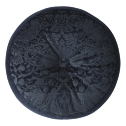 William Morris At Home Strawberry Thief Embossed Circle Cushion 38cm - Blue - thumbnail 2
