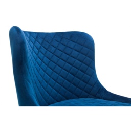 Julian Bowen Luxe Velvet Bar Stool - Blue - thumbnail 2