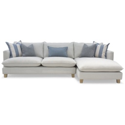 Vogue Williams Howth Large Chaise Sofa - RHF - Coastal Stripe - Foam - thumbnail 6