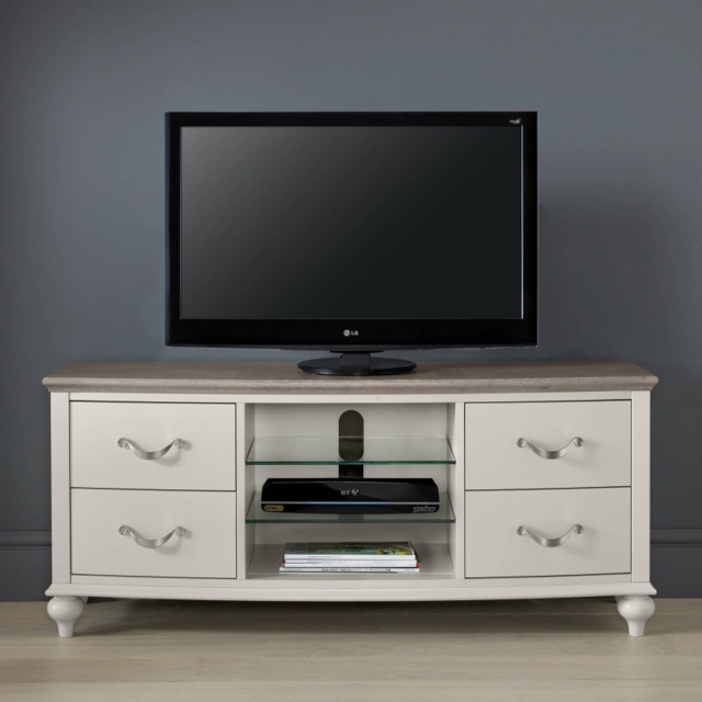 Montreal Entertainment Unit - Grey Washed Oak and Soft Grey - image 1